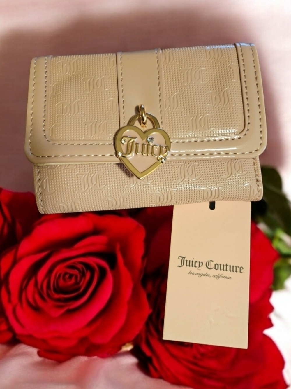 Juicy Couture Dusty Blush simply perfect double-sided trifold wallet